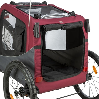 Trixie Dog Bicycle Trailer Grey / Red 61/125X56X64 Cm