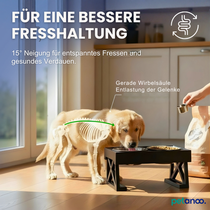 Verstellbares Napfgestell – Besser fressen. Weniger Chaos.