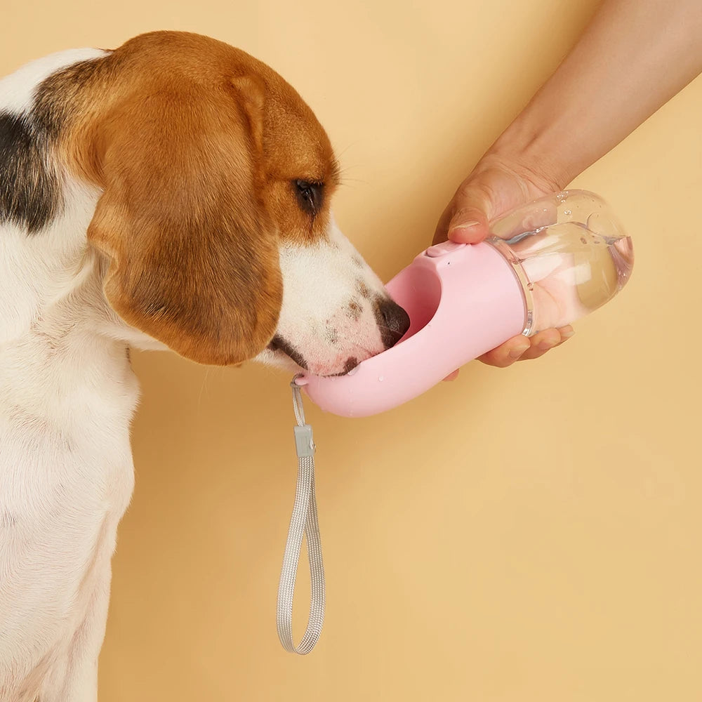 550 ml Wasserflasche für große, mittelgroße und kleine Hunde, Katzen, tragbar, für Spaziergänge im Freien