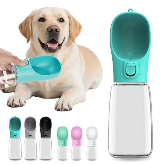 550 ml Wasserflasche für große, mittelgroße und kleine Hunde, Katzen, tragbar, für Spaziergänge im Freien